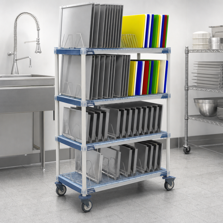 Product image #3 for MetroMax i 4-Tier Mobile Drying Rack Unit, 48" W x 24" D