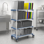 Thumbnail image #3 for Metro MetroMax i PR48VX4 4-Tier Mobile Polymer Drying Rack, 48"W x 24"D x 68"H, with Microban Protection