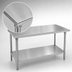 Thumbnail image #3 for Advance Tabco 144-Inch x 30-Inch Flat Top Stainless Steel Work Table with Adjustable Undershelf