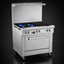 Thumbnail image #3 for Southbend Ultimate 36-Inch Gas Restaurant Range with 2 Open Burners, 24-Inch Charbroiler, Cabinet Base, and Hi Shelf