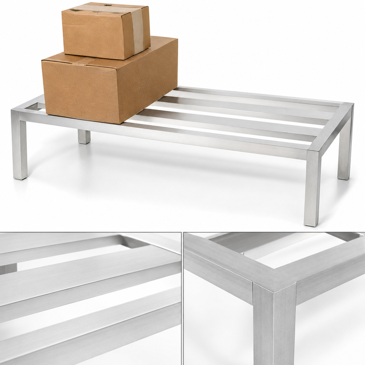 Product image #3 for Channel Manufacturing Heavy-Duty 4-Inch Wide E-Channel Aluminum Dunnage Rack, 42 x 20 x 12 Inches