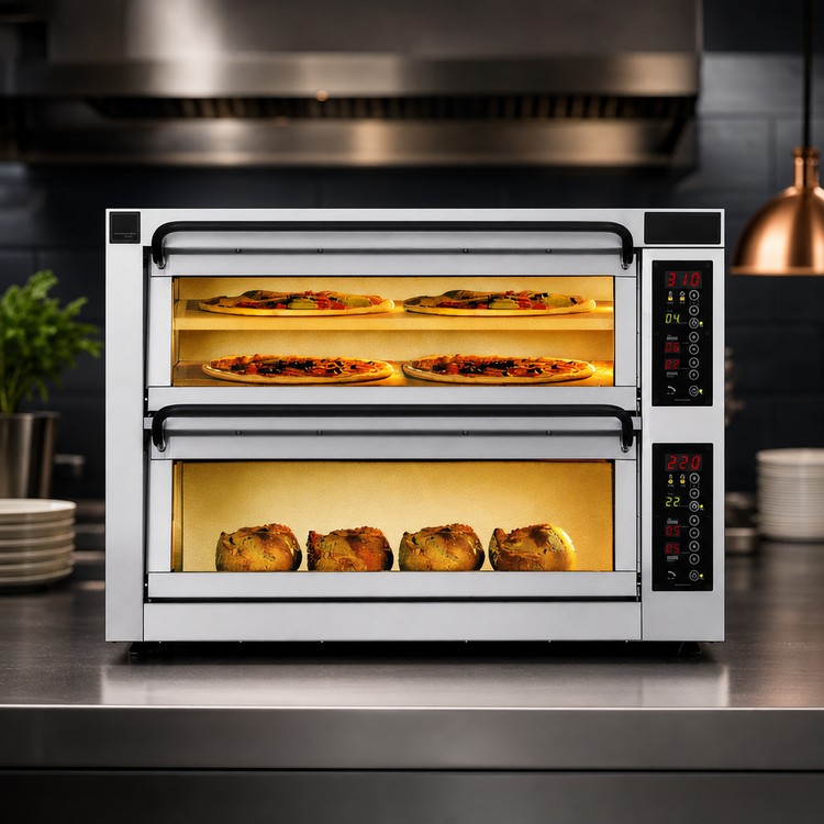 Product image #3 for PizzaMaster PM 352ED-3DW Countertop Electric Pizza Oven with 2 Decks