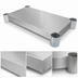 Thumbnail image #3 for BK Resources 48-Inch x 36-Inch 18-Gauge 18/430 Stainless Steel Undershelf for Work Table