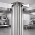 Thumbnail image #3 for Eagle Group Heavy-Duty Back-to-Back Upright Set for Cantilevered Shelving, Floor-to-Ceiling Mount, 48 Inch, Stainless Steel
