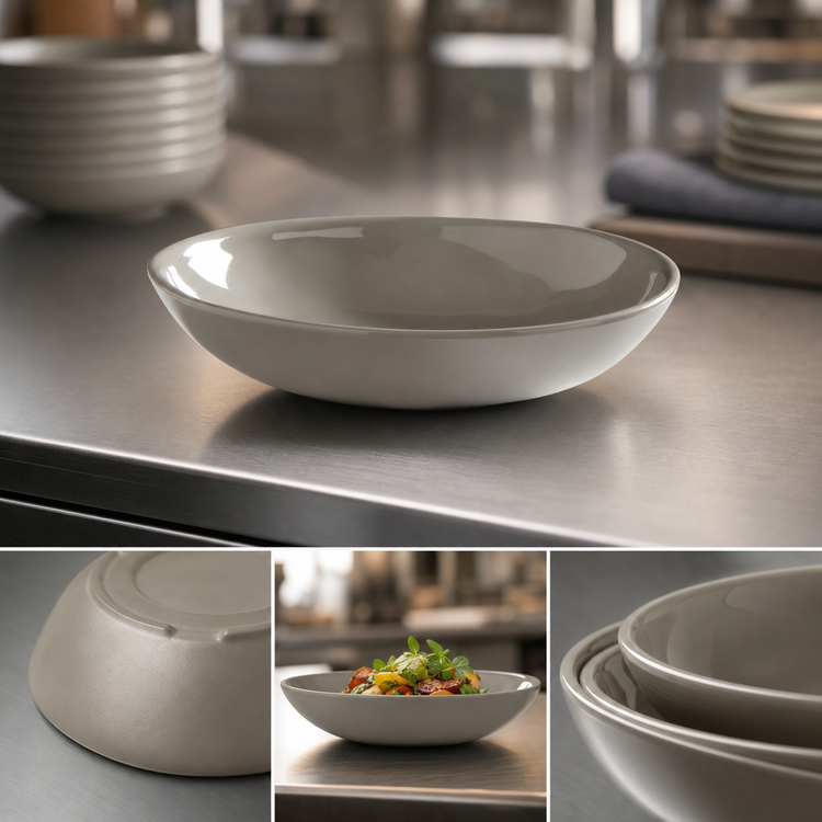 Product image #4 for American Metalcraft Crave Collection 13 oz. Shadow Melamine Coupe Bowl