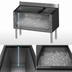 Thumbnail image #3 for CHOICE Extra Deep 48-Inch Underbar Combo Ice Bin / Cocktail Unit with Dual Bottle Wells and 10-Circuit Cold Plate
