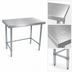 Thumbnail image #3 for BK Resources Stainless Steel Flat Top Open Base Work Table, 48