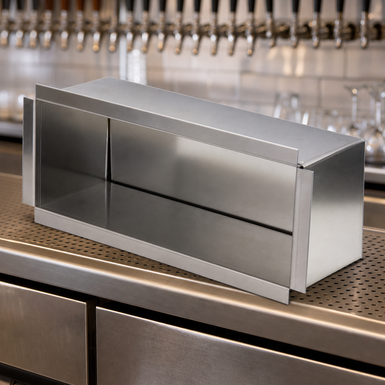 Product image #3 for Micro Matic Commercial Beer Dispenser Shadow Box Short Sleeve Tower Part, 14-Inch W x 5-Inch H, 4-Inch Sleeve, Galvanized