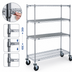 Thumbnail image #3 for Metro Super Adjustable Super Erecta Wire Stem Caster Cart with 4 Shelves, 36 x 18 x 67-7/8 Inches, Chrome