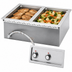 Thumbnail image #3 for APW Wyott HFW-2DS Two-Well Drop-In Electric Hot Food Well with Drain, Wet/Dry Operation, Infinite Controls
