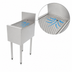 Thumbnail image #4 for Top Shelf TS Series 17-Inch Stainless Steel Freestanding Underbar Drainboard with 6-Inch Backsplash