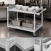 Thumbnail image #4 for Channel Lifetime Tough Heavy-Duty Aluminum Utility / Bussing Cart, 37 x 29 x 36 Inches, 2 Shelves, 500 lb Capacity