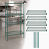 Thumbnail image #3 for Quantum 30-Inch Wide x 24-Inch Deep x 74-Inch High Stationary Wire Shelving Starter Kit, Green Epoxy Antimicrobial Finish
