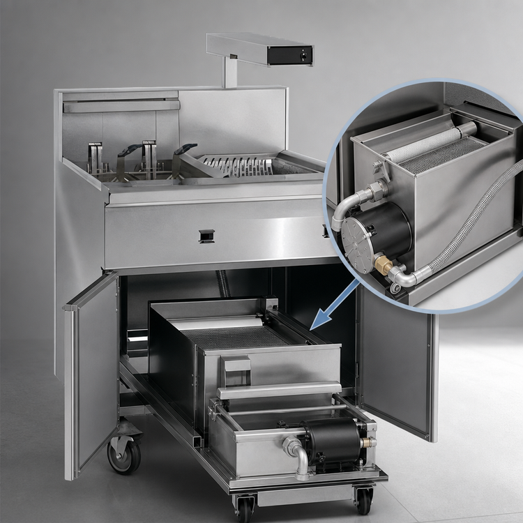 Product image #3 for Imperial Electric Floor Fryer with Built-In Filter System, Dump Station, and 75 lb. Capacity