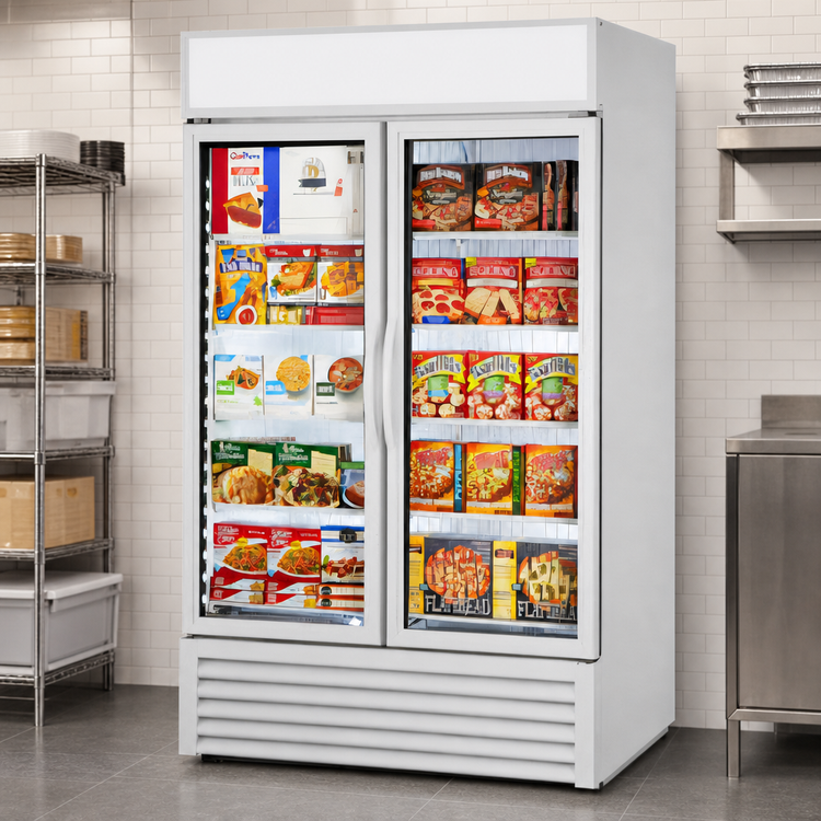 Product image #3 for True GDM-43F-HC~TSL01 Two-Section Glass Door Freezer Merchandiser