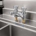 Thumbnail image #3 for T&S Brass Slow Self-Closing Metering Mixing Faucet, Deck Mount, 4-Inch Centers, 0.5 GPM