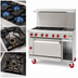 Thumbnail image #3 for American Range 48-Inch 8-Burner Gas Restaurant Range with 26-1/2-Inch Standard Oven Left and 11-Inch Storage Base Right