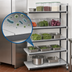 Thumbnail image #3 for Cambro Camshelving Elements XTRA Stationary Add-On Polymer Shelving Unit, 24W x 18D x 84H, 5-Tier Solid, Speckled Gray
