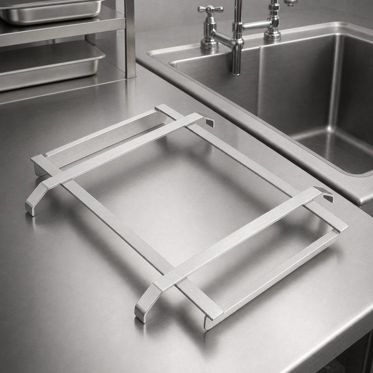 Product image #3 for John Boos Stainless Steel Dishtable Rack Slide for 18 x 24 Pre-Rinse Sink