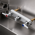 Thumbnail image #3 for T&S Brass 8-Inch Center Wall-Mount Workboard Mixing Faucet, Less Nozzle, Cerama Cartridges, Master Pack of 6