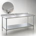 Thumbnail image #3 for Eagle Group Spec-Master Stainless Steel Work Table with Rear Up-Turn and Adjustable Undershelf, 144W x 36D