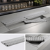 Thumbnail image #3 for 48-Inch Stainless Steel Bar Drink Rail with 2 Removable Grates and Right-Side Drain