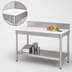Thumbnail image #3 for New Age 48-Inch x 24-Inch Poly Top Work Table with 6-Inch Backsplash and Open Aluminum Base