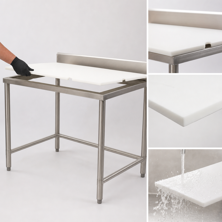 Product image #3 for Eagle Group 36-Inch x 24-Inch Poly Top Boning Table with Stainless Steel Base