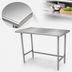 Thumbnail image #3 for Advance Tabco 72-Inch x 30-Inch 16-Gauge 304 Stainless Steel Flat Top Work Table with Open Base, Side & Rear Crossrails, and Bullet Feet