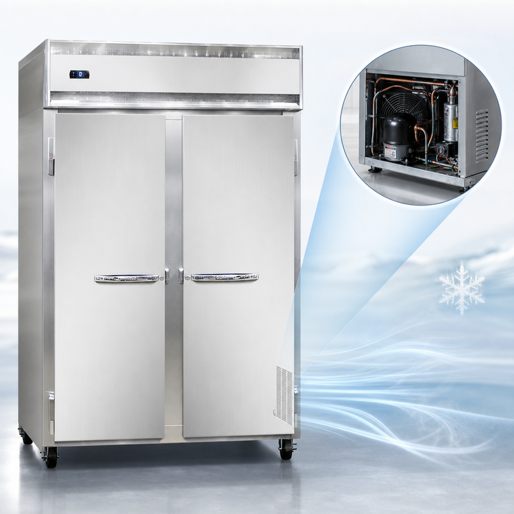 Product image #3 for Continental Refrigerator 2FSNSA Two-Section Shallow Depth Reach-In Freezer
