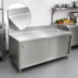 Thumbnail image #3 for Omcan 60 Inch x 24 Inch Stainless Steel Enclosed Work Table with Sliding Doors and 6 Inch Backsplash