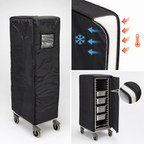 Thumbnail image #3 for Cambro GoBag® GBIRCUGN11F110 Full-Height Insulated Rack Cover for GN Trolley 1/1, Black Nylon, 59"H x 27"W x 17"D