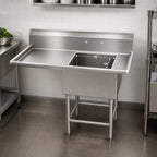 Thumbnail image #3 for Eagle Group BlendPort® BPS-1818-1-18L-FE 18-Gauge 304 Stainless Steel 1-Compartment Sink with Left Drainboard, 18 x 18-Inch Bowl