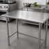 Thumbnail image #3 for Advance Tabco 30 Inch x 24 Inch 16-Gauge 304 Stainless Steel Flat Top Work Table with Galvanized Base