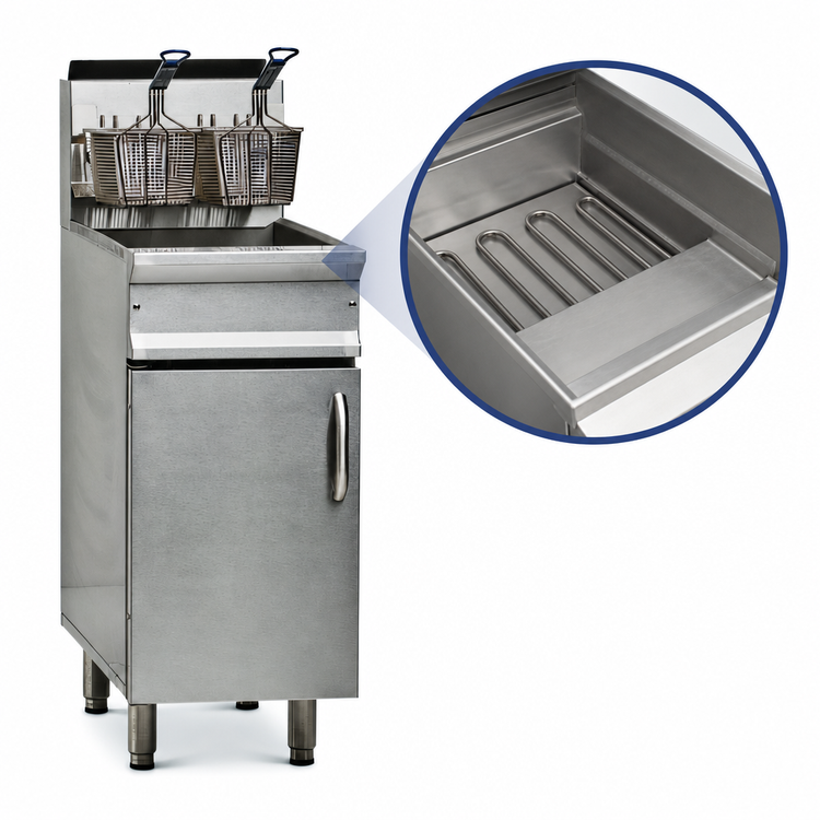 Product image #3 for Imperial Restaurant Series 40 lb. Gas Range Match Floor Fryer