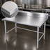 Thumbnail image #3 for John Boos Stallion 144-Inch x 30-Inch Stainless Steel Work Table with 5-Inch Backsplash and Galvanized Base