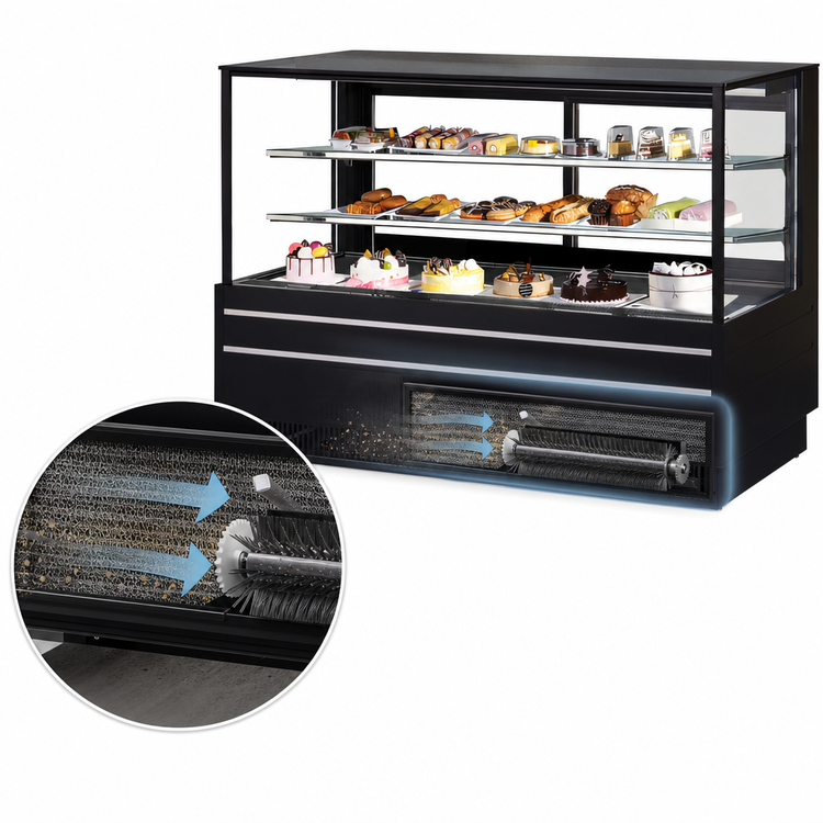 Product image #4 for Turbo Air TCGB-72UF-W(B)-N 72-1/2 Inch See-Thru Refrigerated Bakery Display Case
