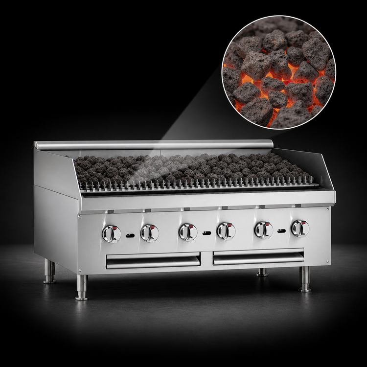 Product image #3 for Southbend HDCL-18 18-Inch Countertop Gas Charbroiler with Lava Rock Briquettes