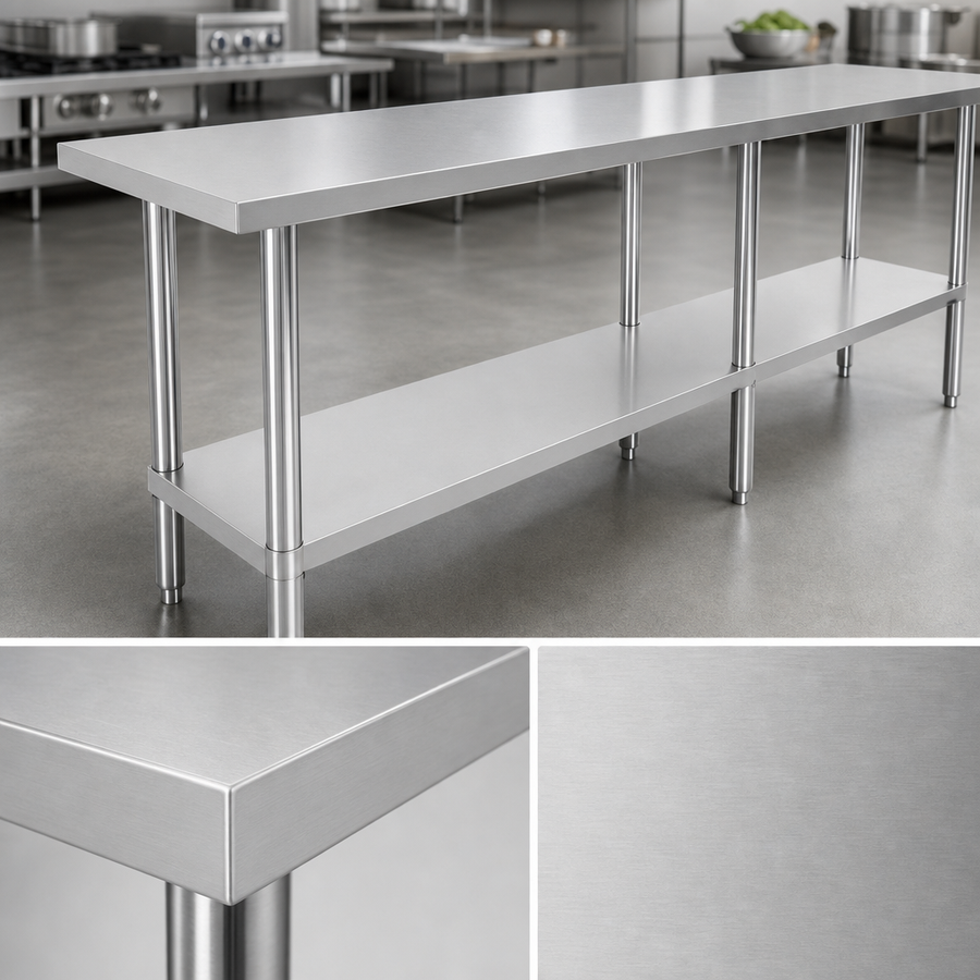 16-Gauge 304 Stainless Steel Top