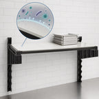 Thumbnail image #4 for Cambro Camshelving® Elevation EWSSK2448S1580 Wall-Mounted Solid Shelf Kit, 24 x 48 Inches, Brushed Graphite, Antimicrobial