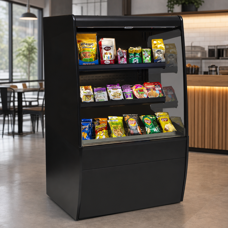 Product image #3 for Federal Industries Vision Series 36-Inch Non-Refrigerated Self-Serve High Profile Merchandiser with Curved Ends