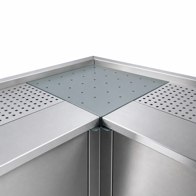 Product image #3 for Advance Tabco 90° Inside Corner Filler for DRKR Series Drink Rails