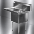 Thumbnail image #3 for Serv-Ware 304 Stainless Steel 1-Compartment Economy Sink with 24-Inch Left Drainboard