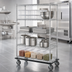 Thumbnail image #3 for Metro Super Erecta 4-Shelf Wire Dolly Truck with Chrome Shelves, 60 x 24 x 69 Inches