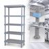 Thumbnail image #3 for Quantum Millenia 42W x 21D x 86H Stationary Polymer Shelving Starter Unit, Gray