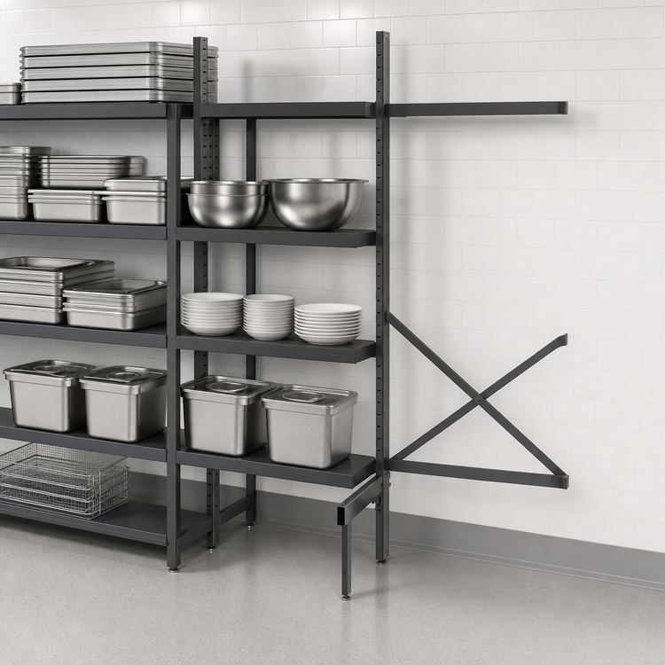 Product image #3 for Metro SmartLever Cantilevered Shelving Add-On Kit for 42 x 30 Inch Shelves