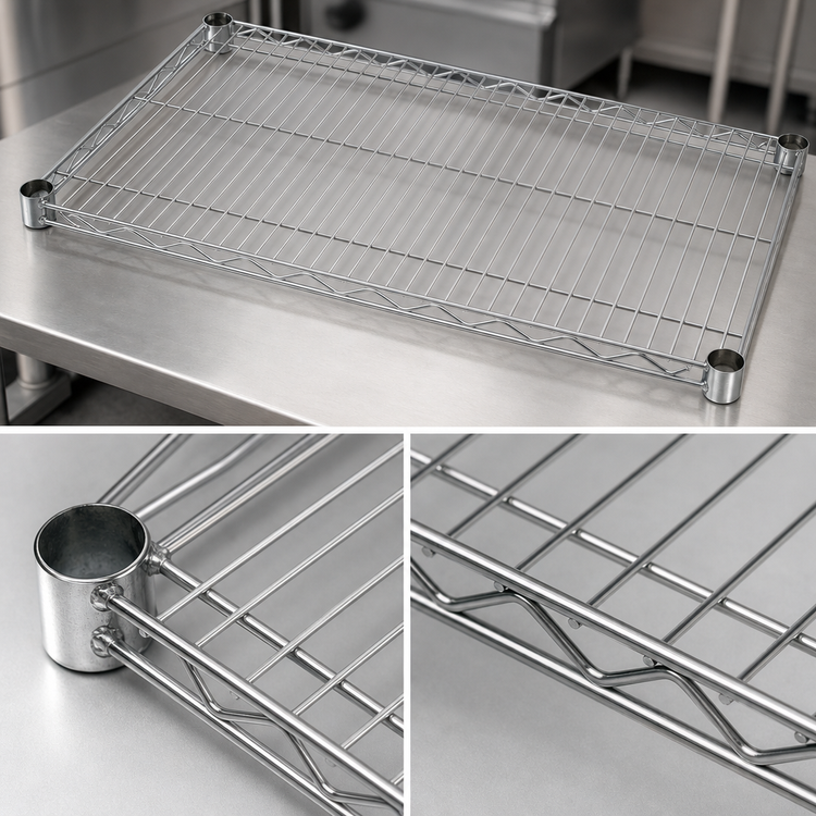 Product image #3 for Quantum 72 Inch W x 36 Inch D 304 Stainless Steel Wire Shelf