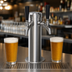 Thumbnail image #3 for Krowne Double Faucet Glycol-Cooled Beer Tower Column, 12-Inch High, Brushed Stainless Steel