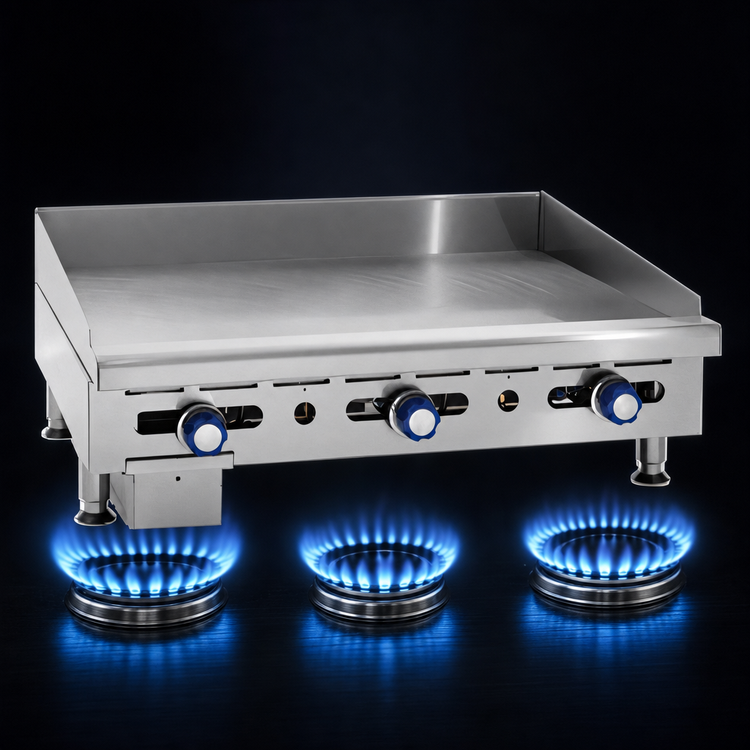 Product image #3 for Imperial IMGA-3628 Countertop Gas Griddle, 36-Inch x 24-Inch Smooth Polished Steel Plate, Manual Controls