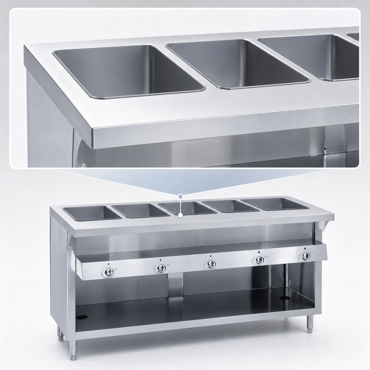 Product image #3 for Thurmaduke G-3-DLPG 3-Well Deluxe Gas Dry Heat Steamtable Unit